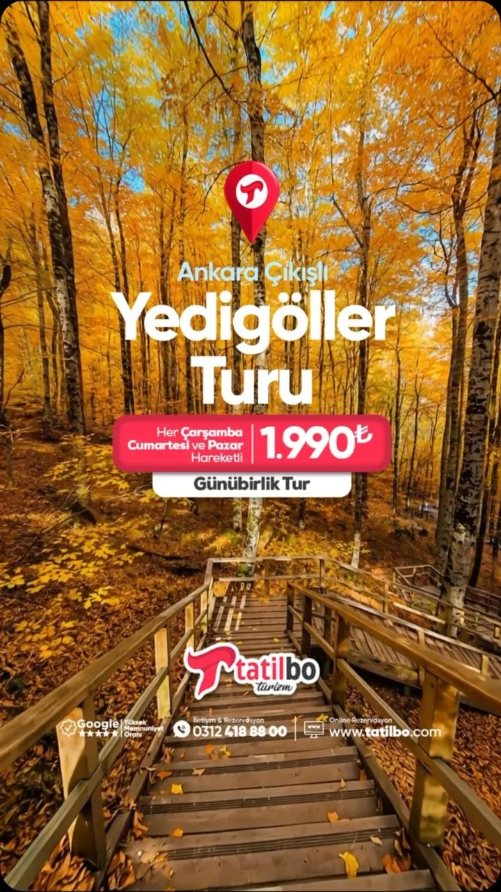 🚌Ankara Çıkışlı Günübirlik Yedigöller Turu🌸 Her Hafta Çarşamba , Cumartesi Ve Pazar Günleri 💵Kişi Başı 1990₺ 📍İnceg…