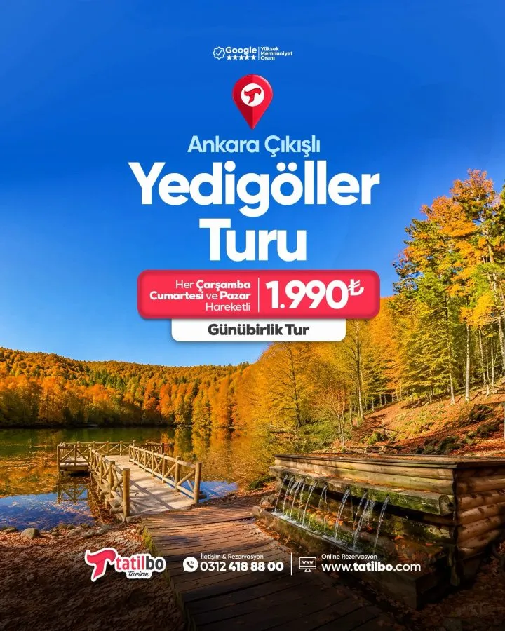 🚌Ankara Çıkışlı Günübirlik Yedigöller Turu🌸 Her Hafta Çarşamba , Cumartesi Ve Pazar Günleri 💵Kişi Başı 1990₺ 📍İnceg…