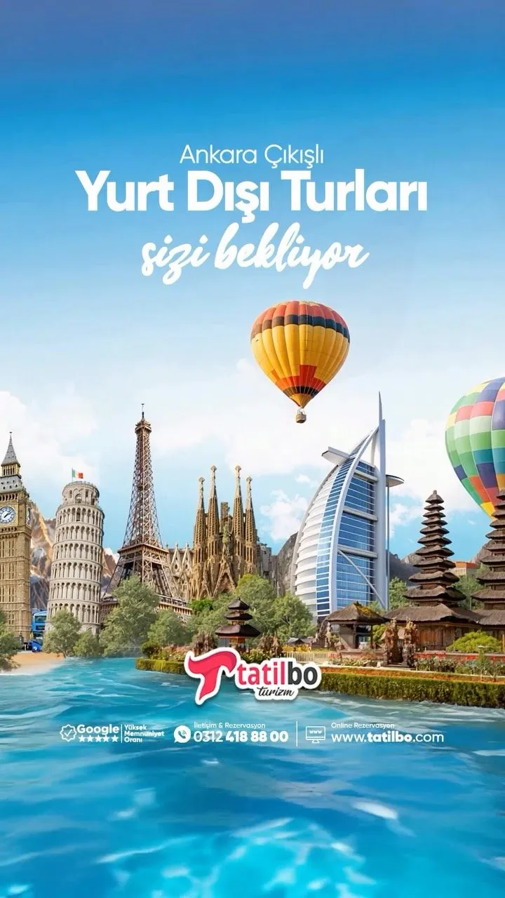 🌍 Ankara Çıkışlı Yurt Dışı Turları ✈️ Hayal ettiğiniz yurt dışı tatili Tatilbo Turizm güvencesiyle sizleri bekliyor! ✈…